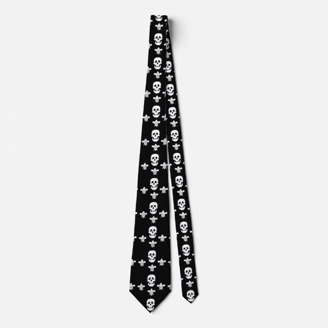 JOLLY ROGER SKULL OCH TRE LILIES FLAGGA SLIPS (Framsida)
