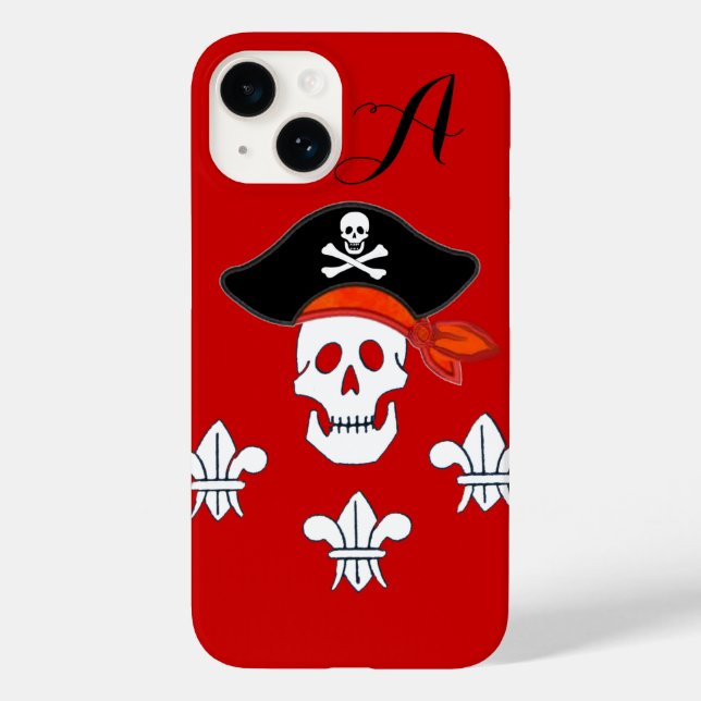JOLLY ROGER SKULL,PIRAT HAT,TRE LILIES MONOGRAM (Baksida)