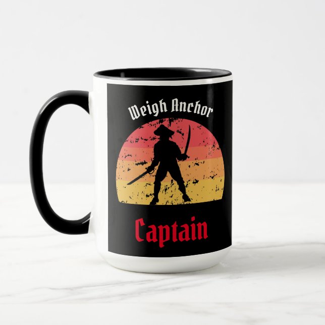 Jolly Roger Sunset Pirat Frakt Mugg (Vänster)