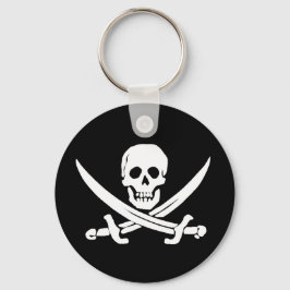 Jolly Roger Sword Pirat Keychain Nyckelring