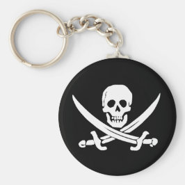 Jolly Roger Sword Pirat Keychain Nyckelring