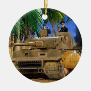 JOLLY ROGER TIGERBEHÅLLARE JULGRANSPRYDNAD KERAMIK
