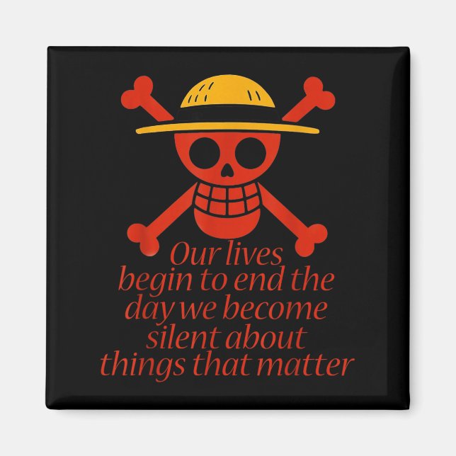 Jolly Roger Våra Liv Viktiga Saker Magnet (Framsidan)