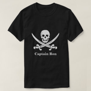 Jolly Rogers Pirat kapten Anpassningsbar T Shirt