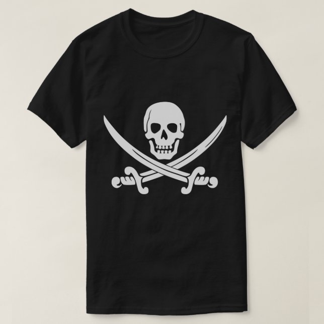 Jolly Rogers Pirat Manar Black T-shirt (Design framsida)
