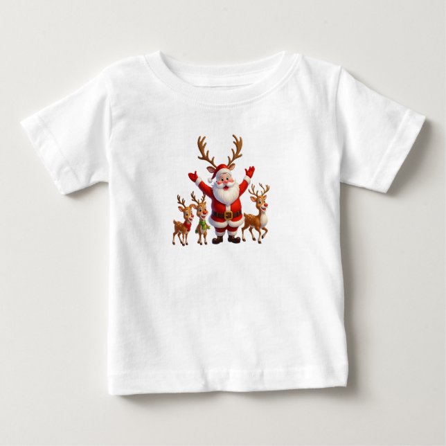 Jolly Santa and Friends T Shirt (Framsida)