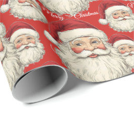 Jolly Santa Ansikte Red Presentpapper