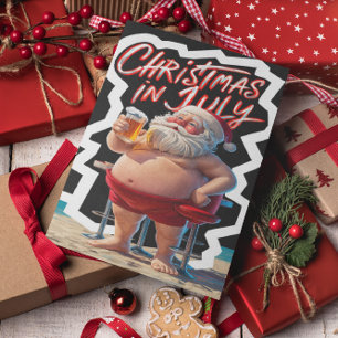 Jolly Santa Cheers med öl Vykort