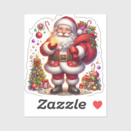 Jolly Santa Claus Christmas Klistermärken