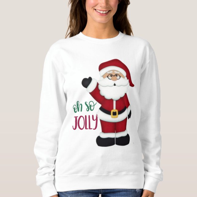 Jolly Santa Design T Shirt (Framsida)