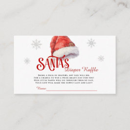Jolly Santa Diaper Raffle Baby Shower Tilläggskort
