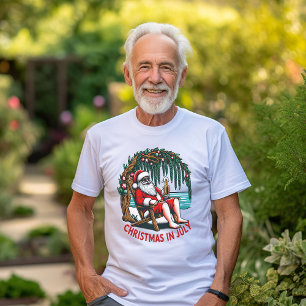 Jolly Santa Enjoying A Beer T Shirt
