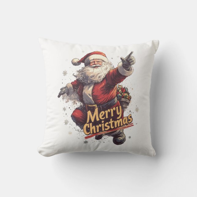 Jolly Santa God jul Pillow Kudde (Framsida)