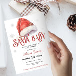 Jolly Santa Hat Baby Shower Inbjudningar<br><div class="desc">Den här utformningen mäter 5 x 7 tum/ 12, 7 x 17, 8 cm och är perfekt för bröllopsinbjudningar. Lägg till en matchande osa för att slutföra ditt utseende</div>