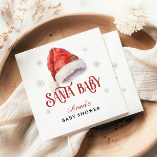 Jolly Santa Hat Baby Shower Pappersservett