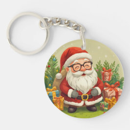 Jolly Santa Keychain Charm 
