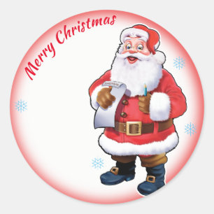 Jolly Santa lakan på klistermärken