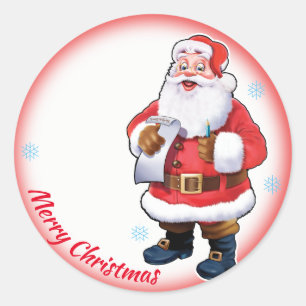 Jolly Santa lakan på klistermärken