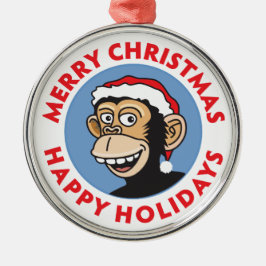 Jolly Santa Monkey Julgransprydnad Metall