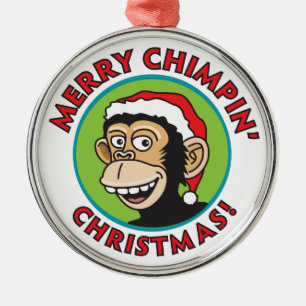 Jolly Santa Monkey Julgransprydnad Metall