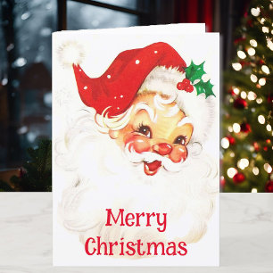 Jolly Santa Personalize Namn NO Cursive Helgkort