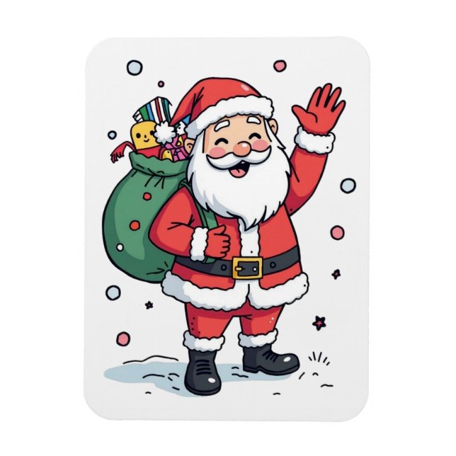 Jolly Santa Puzzle - Festive Helgdag Roligt Magnet (Vertikal)