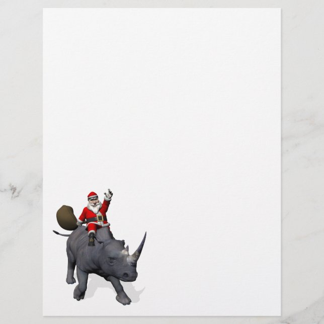 Jolly Santa Riding A Rhino (Framsida)