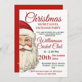 Jolly Santa Santa Exchange Party Inbjudningar