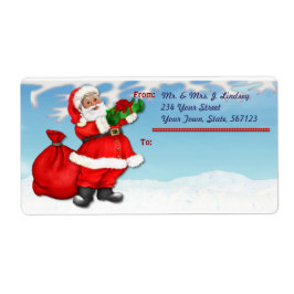 Jolly Santa Shipping Label Fraktsedel
