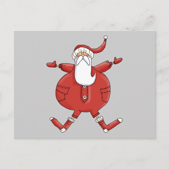 Jolly Santa T-shirts och Gifts Helg Vykort (Framsida)