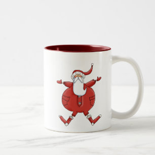 Jolly Santa T-shirts och Gifts Två-Tonad Mugg
