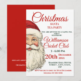 Jolly Santa Tea Party Inbjudningar