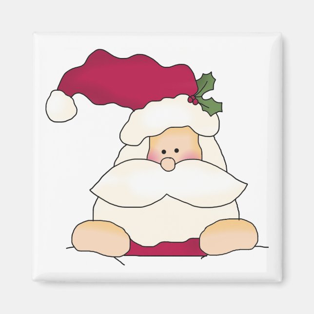 Jolly Santa Tshirts och Gifts Magnet (Framsidan)