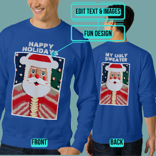 Jolly Santa Ugly Helgdag "Sweater" Lång Ärmad Tröja