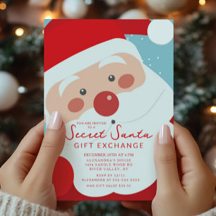 Jolly Secret Santa Party Inbjudningar