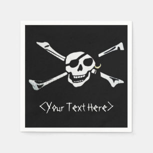 Jolly servetter för Roger piratskalle