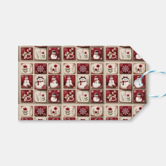 Jolly Snögubbars Presentetikett (Framsidan (Horisontell))