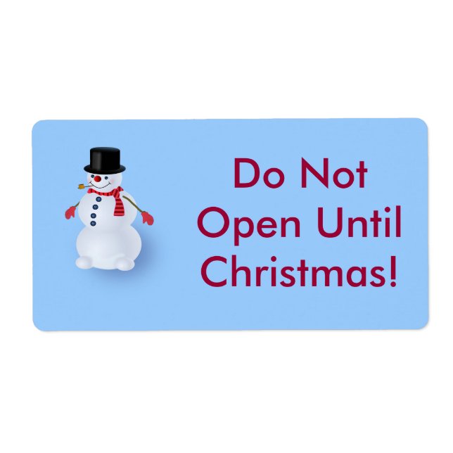 Jolly Snögubbe Fraktsedel (Framsidan)