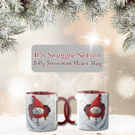 Jolly Snögubbe Heart Mugg
