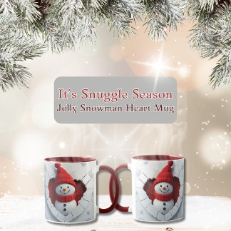 Jolly Snögubbe Heart Mugg