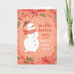 Jolly Snögubbe jul - Warm Önskemål Helgkort