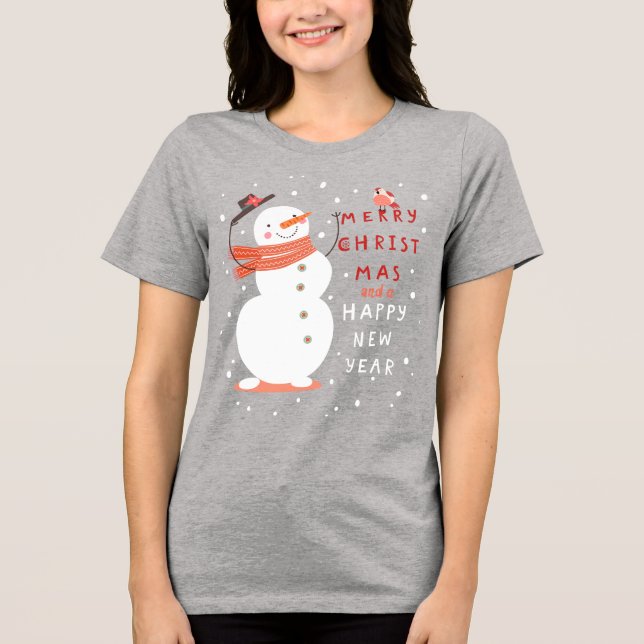Jolly Snögubbe jul - Warm Önskemål T Shirt (Framsida)
