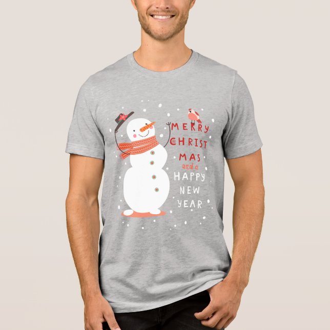 Jolly Snögubbe jul - Warm Önskemål T Shirt (Framsida)