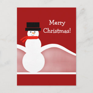 Jolly Snögubbe julvykort Helg Vykort
