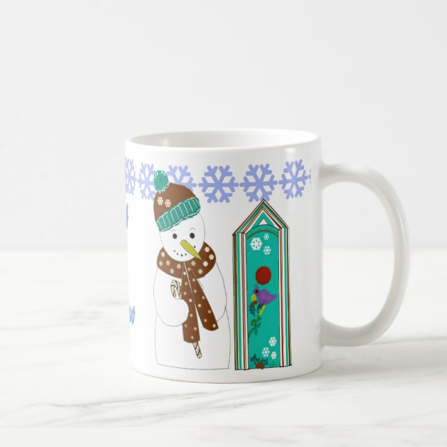 Jolly Snögubbe och Bird Houses Kaffemugg (Höger)
