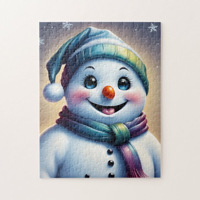 Jolly Snögubbe Puzzle Pussel (Vertikal)