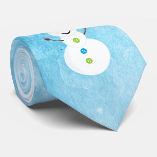 Jolly Snögubbe Santa Cap Texturblått med Namn Slips