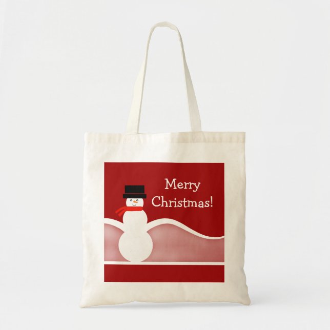 Jolly Snögubbe Tote Bag Tygkasse (Framsidan)