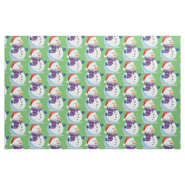 Jolly Snögubbe Tyg (Fat Quarter)