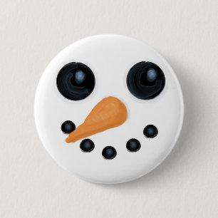 Jolly snögubbeansikte knäppas knapp